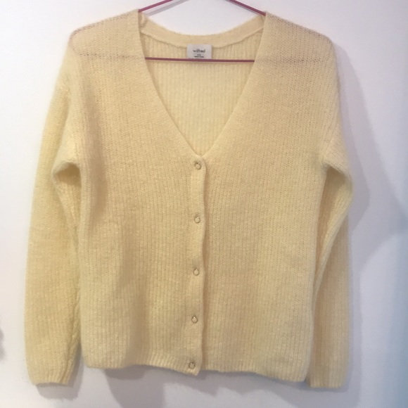 Aritzia Wilfred front to back cardigan (yellow) - Picture 3 of 11
